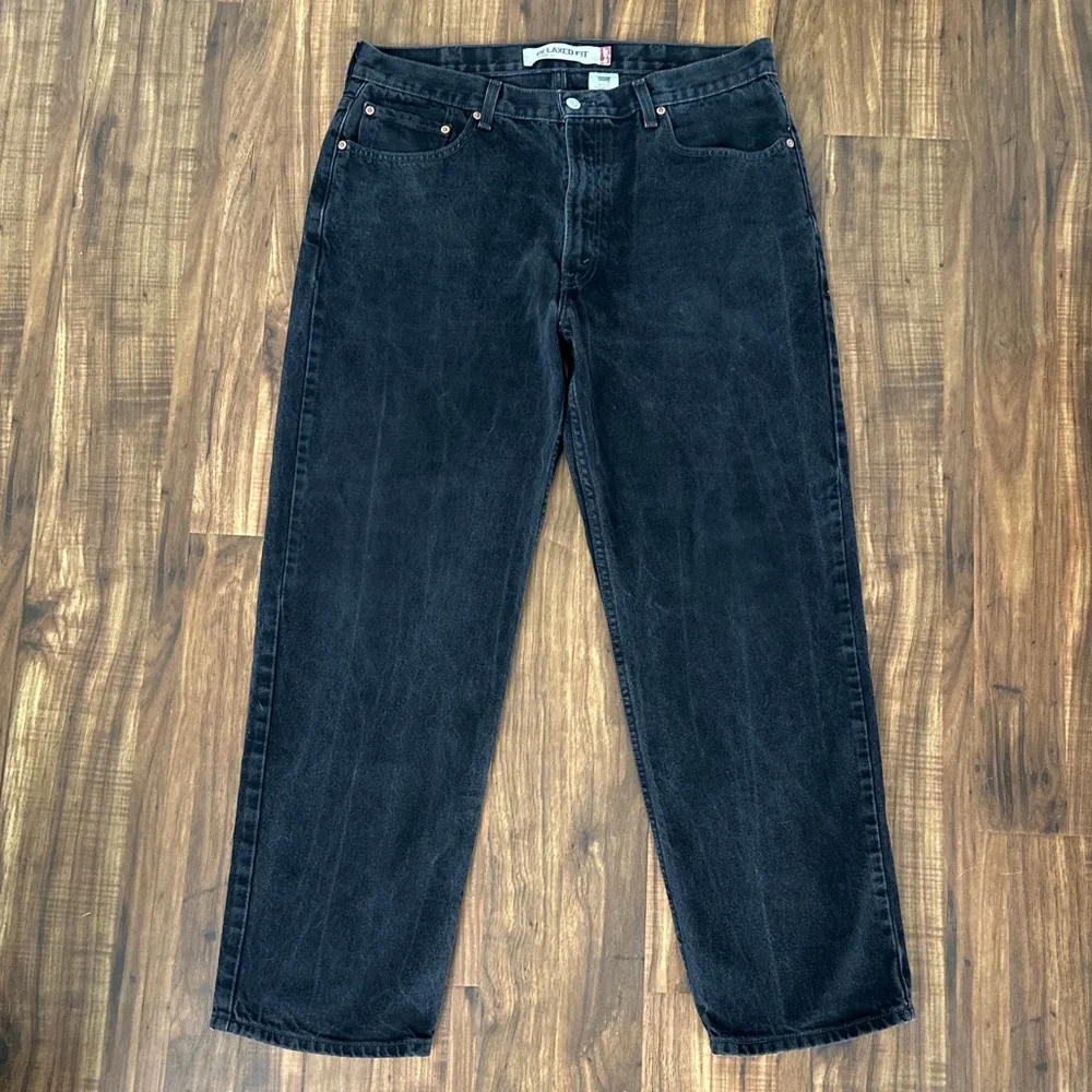 Levi’s 550 Black Jeans Relaxed Fit Tapered Y2K Mens 38x30